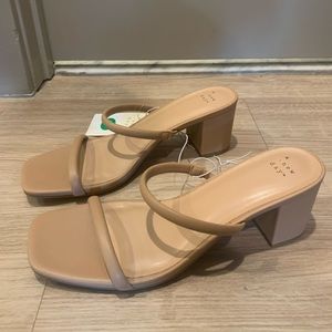 Beige block heels — new with tags!